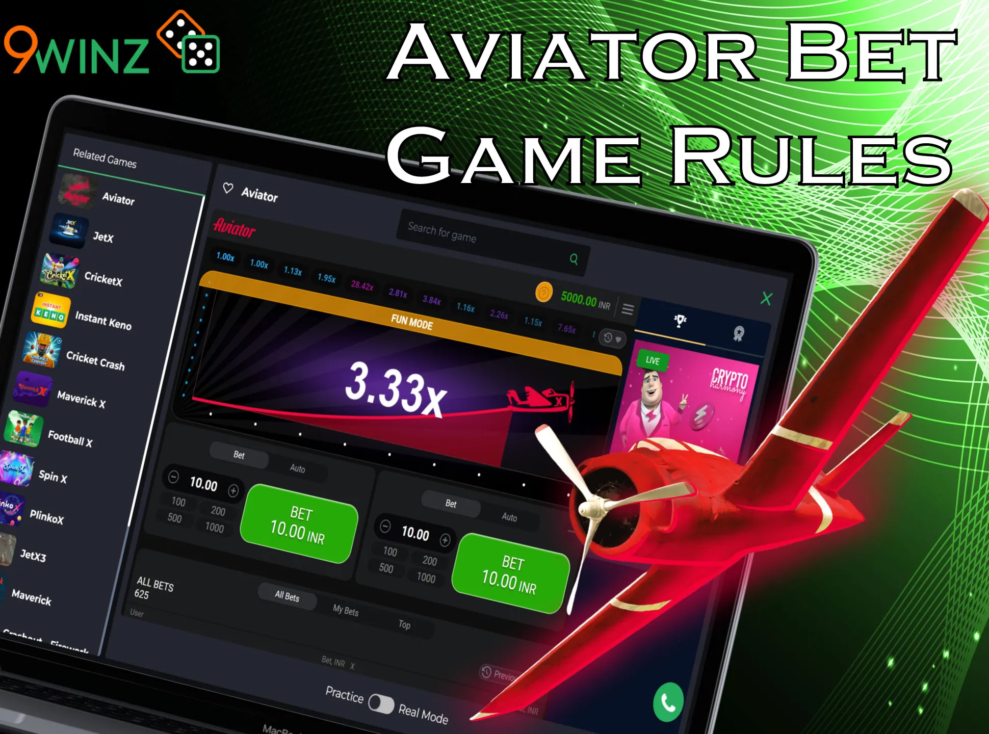 Get familiar with the rules before playing Aviator.