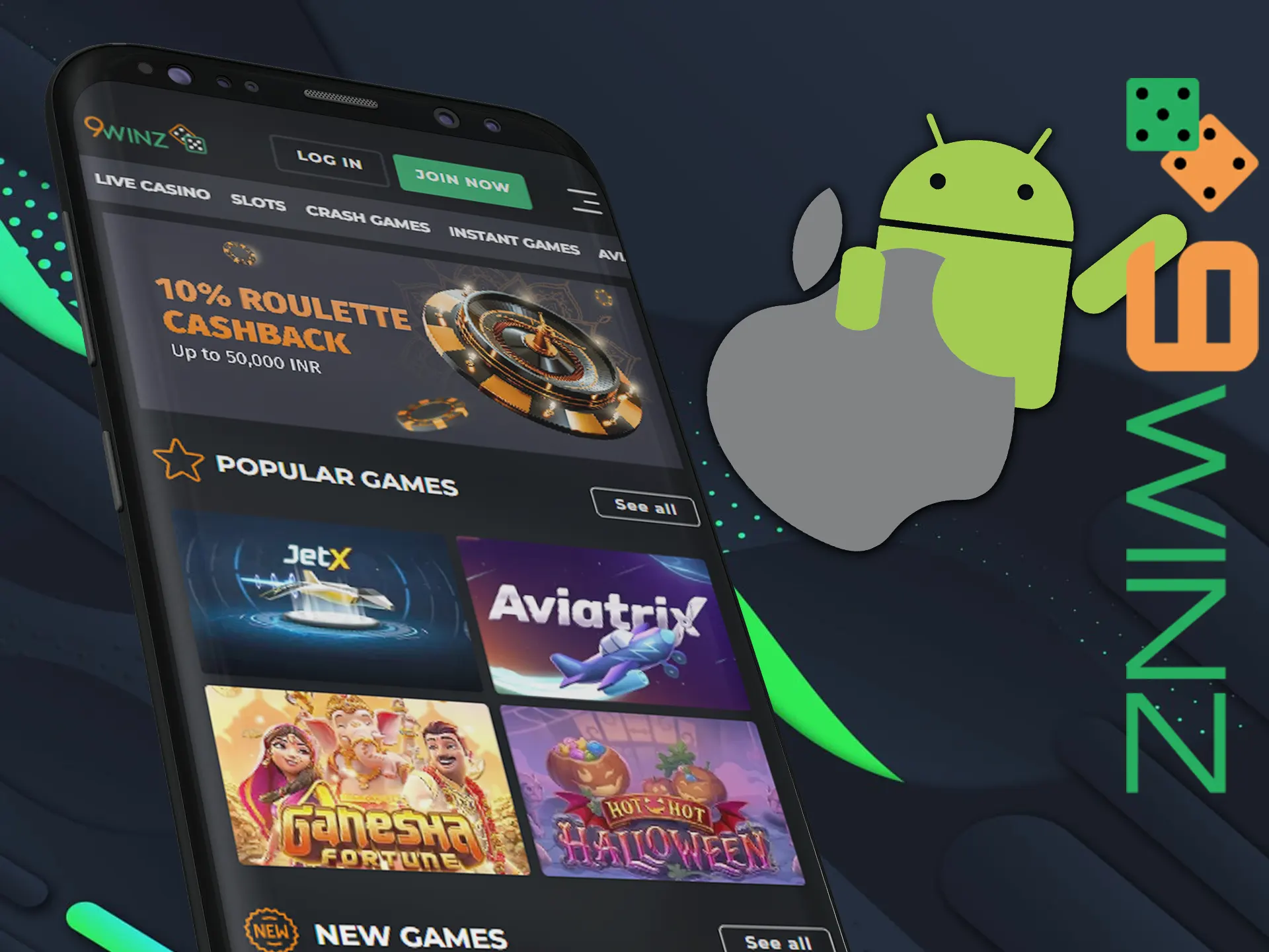 Learn more about the 9winz betting company by installing its app.