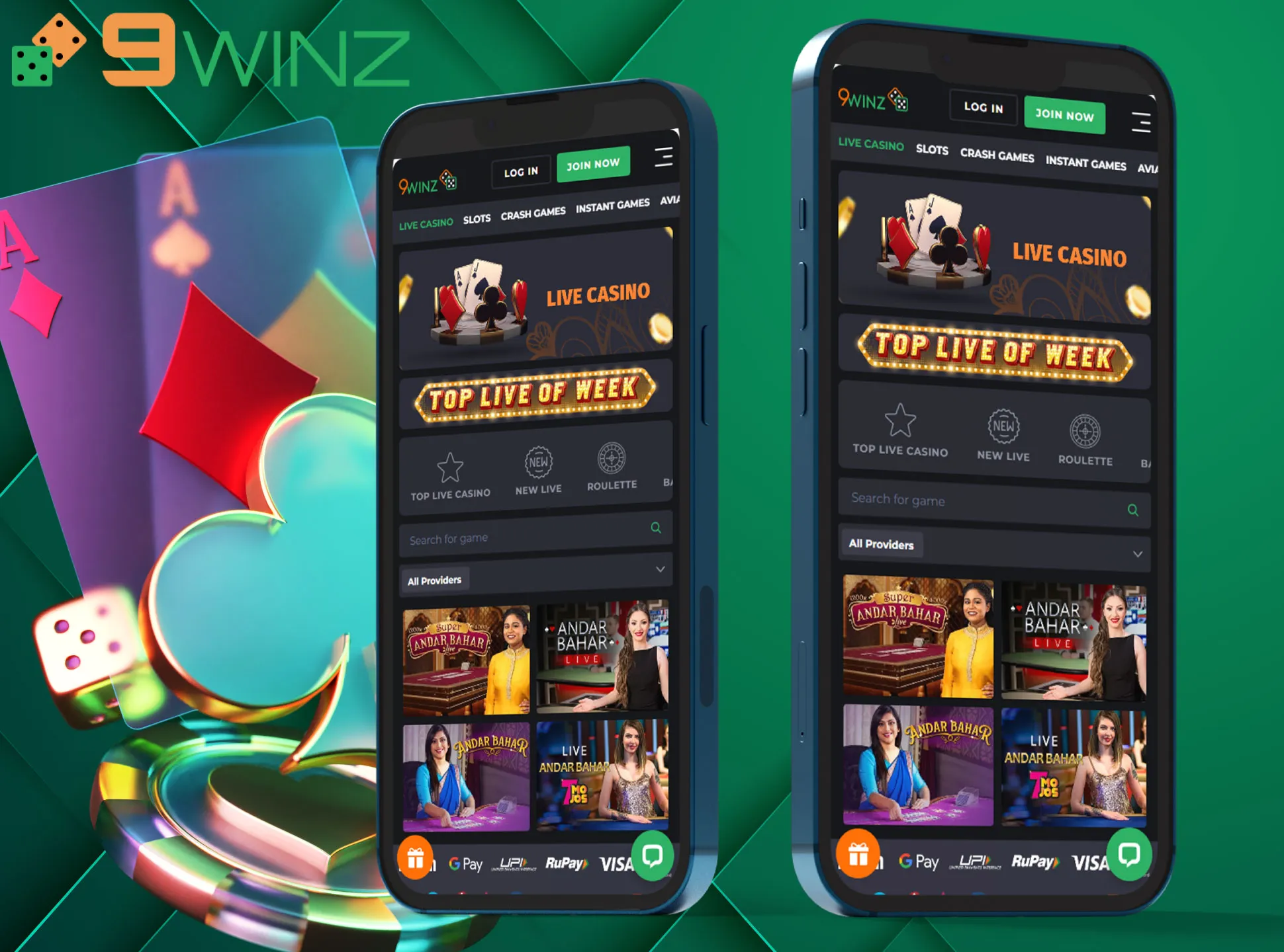 Play Andar Bahar game from the browser on your mobile device.