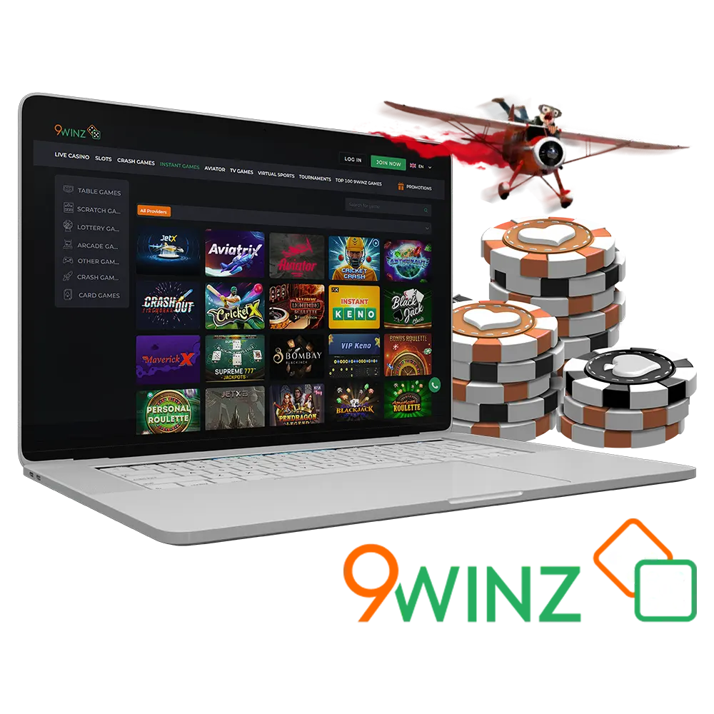 Win money by playing instant games at the 9winz.