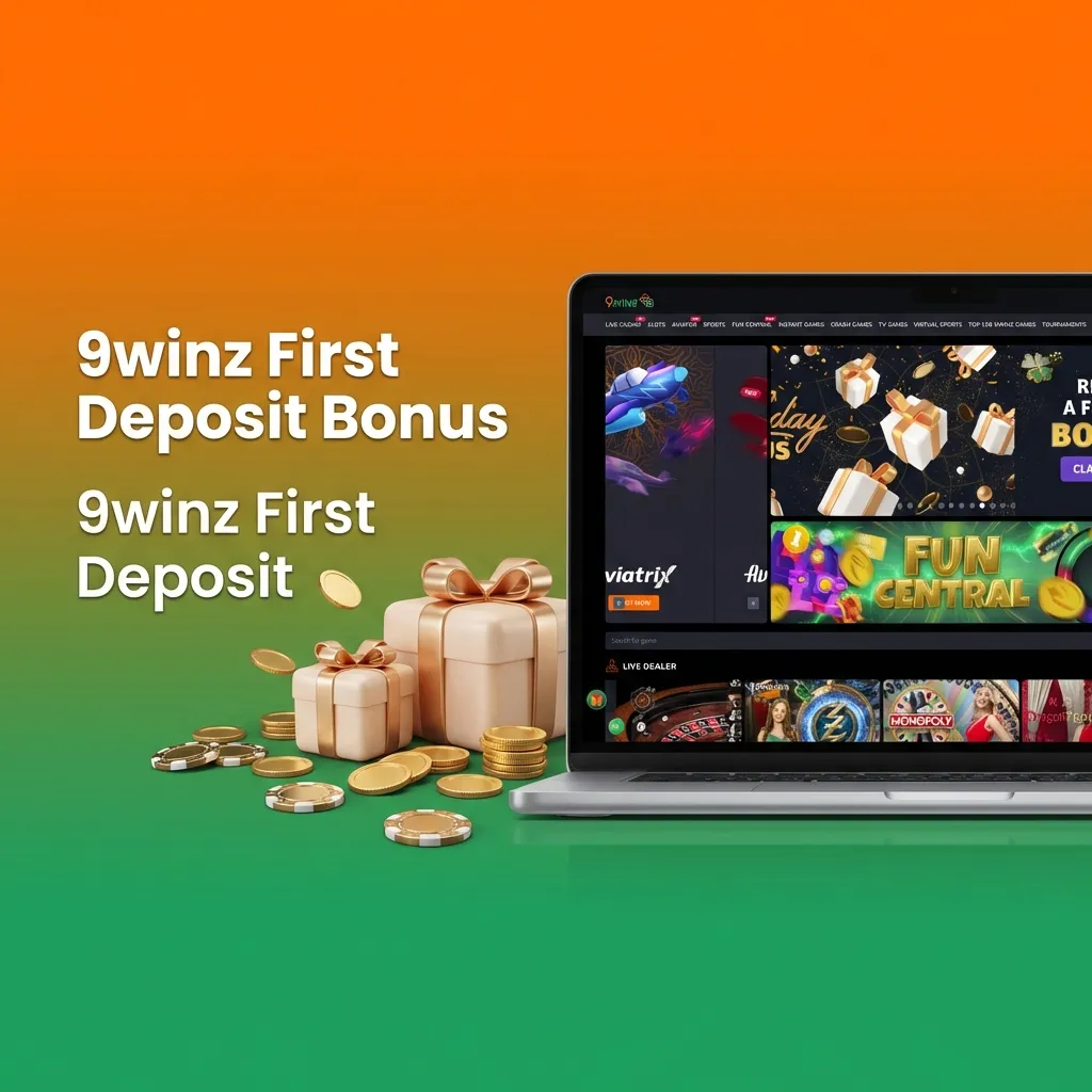 9winz casino offering 450% first deposit bonus up to ₹3,00,000 for new players on casino games and sports betting