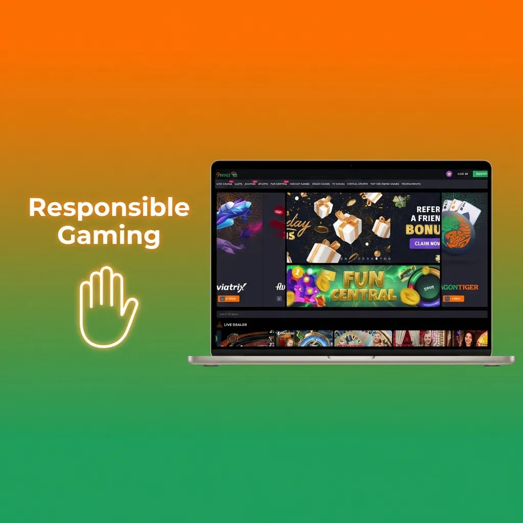 Responsible gaming tools interface showing deposit limits, session reminders, and self-exclusion options for safe gambling
