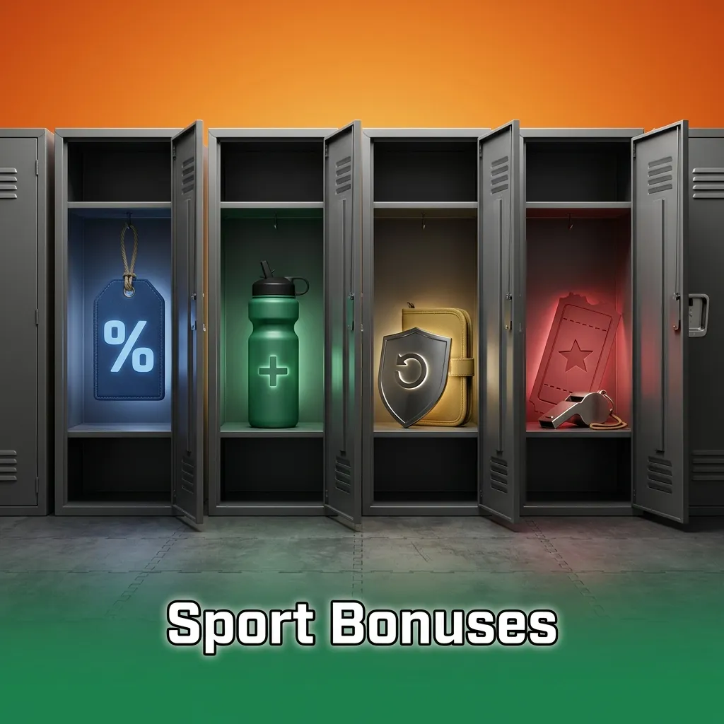 Sports betting bonuses including welcome offers, cricket cashback, accumulator rewards, and esports promotions