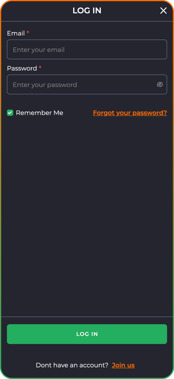 Log into your 9winz account using downloaded app.