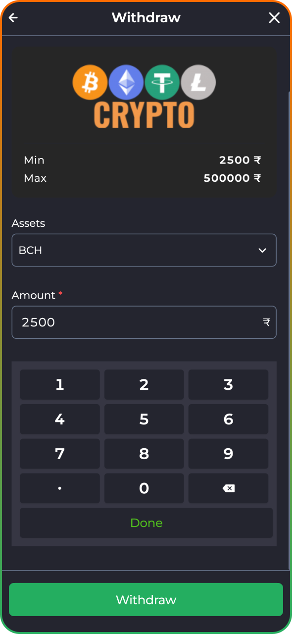 Check the details and confirm the 9winz app withdrawal.