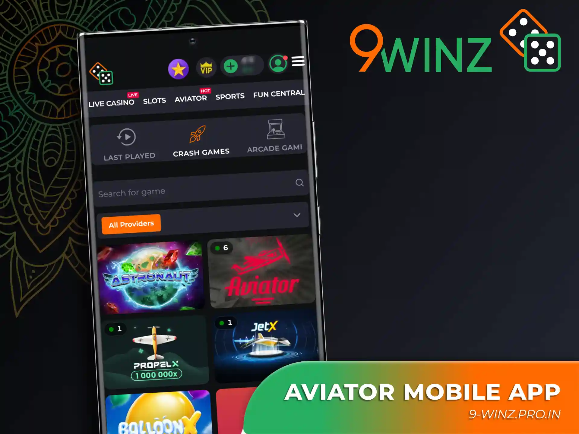 Download 9winz Aviator mobile app for Android and iOS.