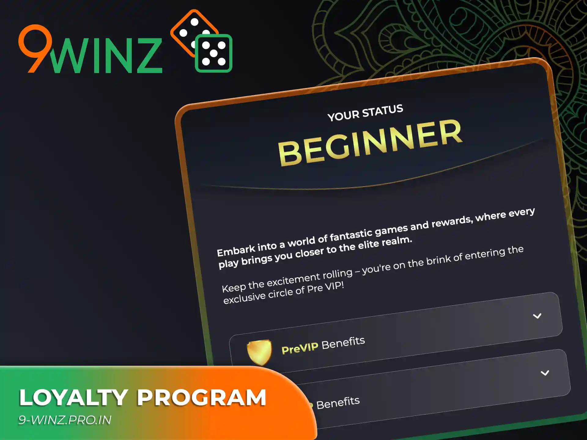 Join 9winz loyalty program and get exclusive promos and benefits.