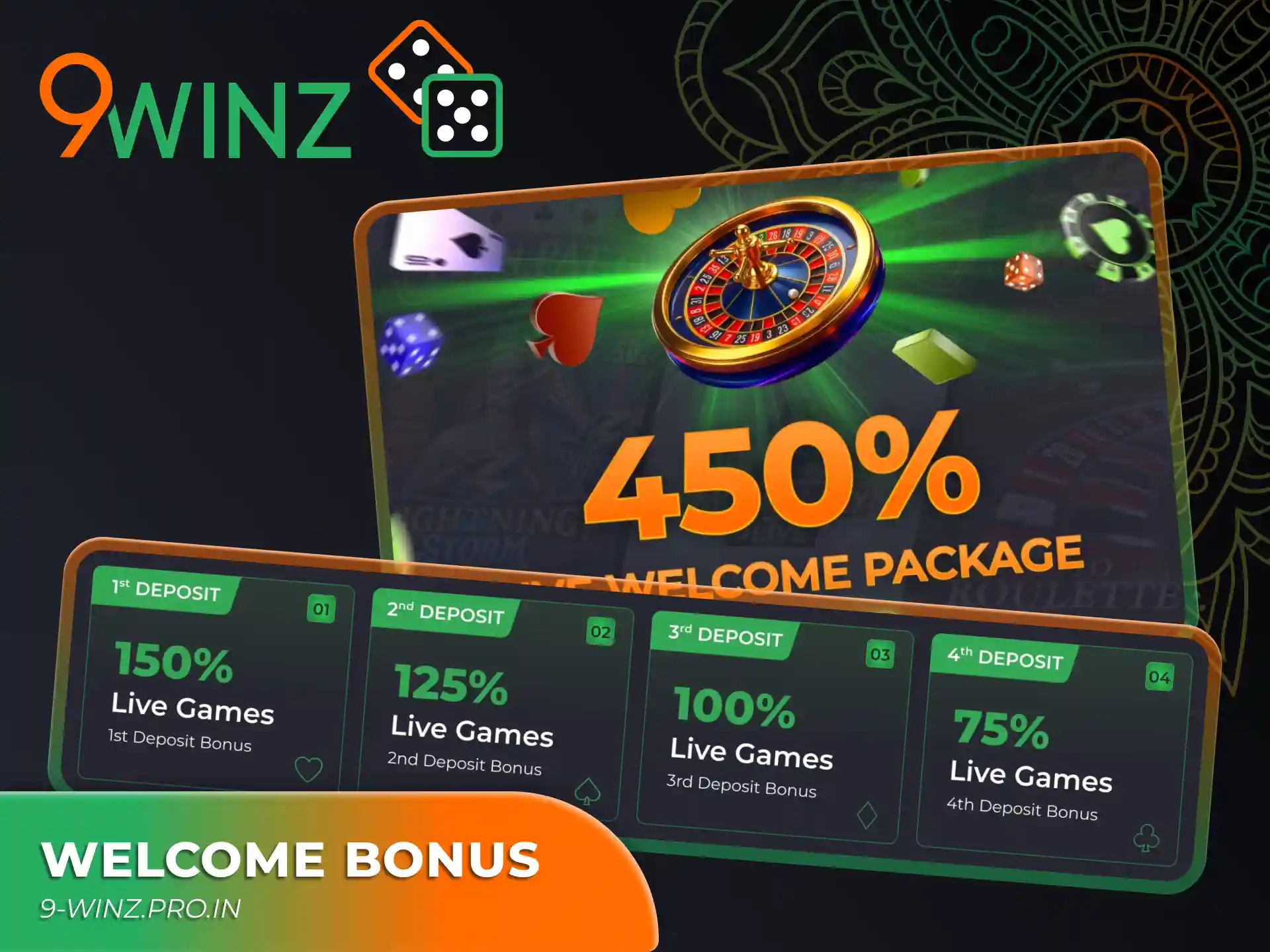 Enhance your live gaming using the welcome bonus from 9winz.