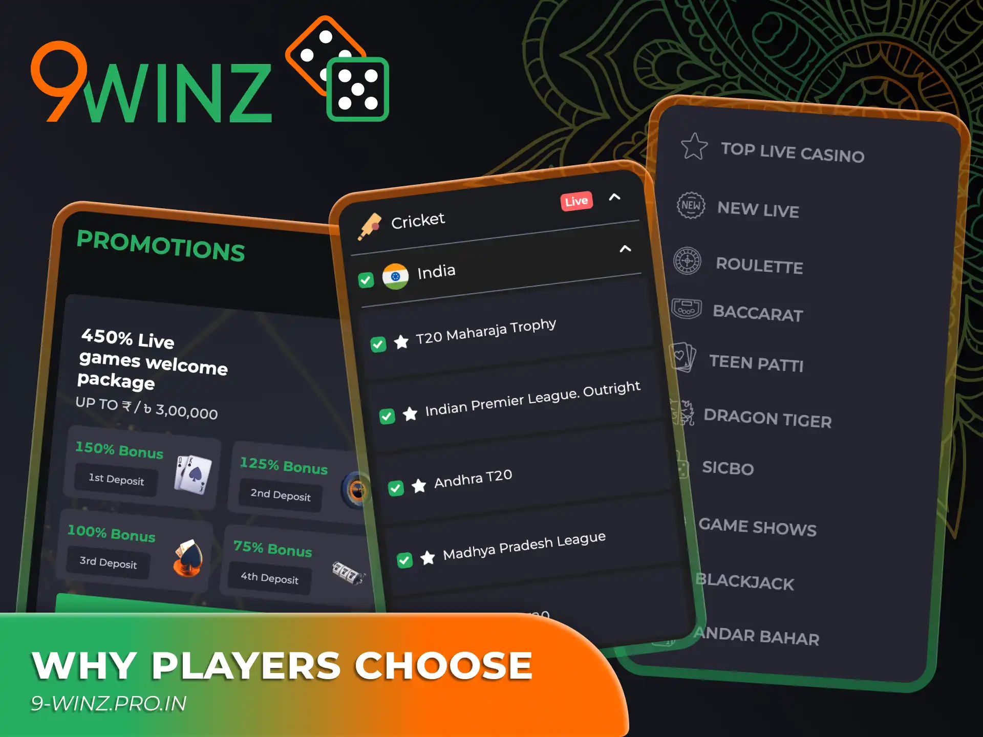 Choose 9winz platform and get a wide range of benefits.