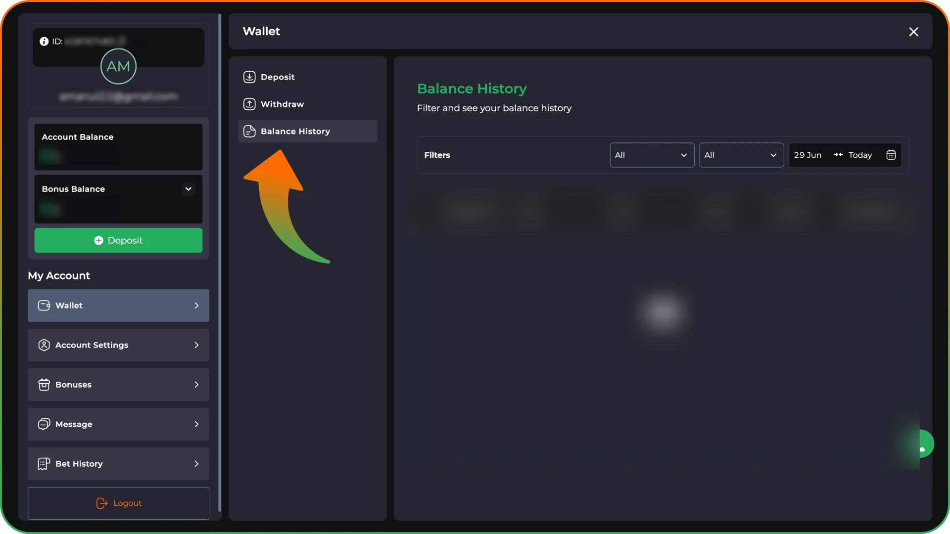 Wait for your withdrawal request to be reviewed at 9winz.